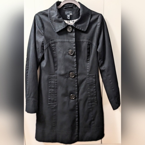 H&M, Casual Trench Coat, Fully lined, Side Pockets, Black, Size 10. - Picture 2 of 10